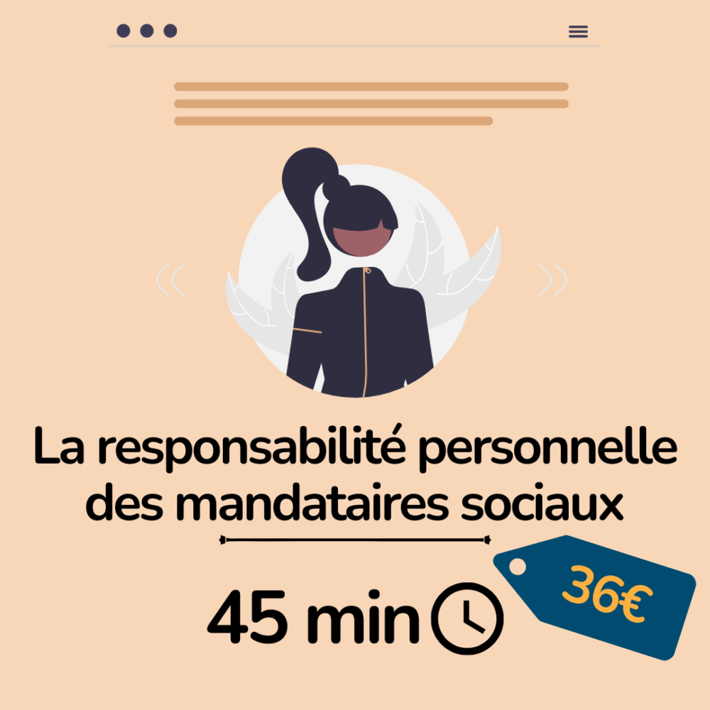 formation assurance - la responsabilité personnelle des mandataires sociaux - essyca